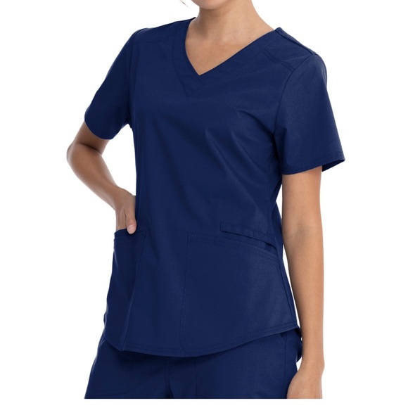 Scrubstar Women's Core Essentials Stretch V-Neck Scrub Top - Picture 4 of 6